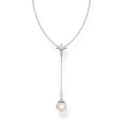 Thomas Sabo Damen Kette Perle mit Stern Silber 925 Sterlingsilber KE1986-167-14 von THOMAS SABO