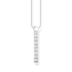 Thomas Sabo Damen Kette mit Anhänger weiße Steine silber, aus 925 Sterlingsilber, Länge 45cm, KE2146-051-14-L45V von THOMAS SABO