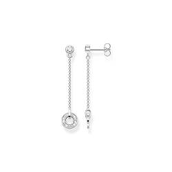 Thomas Sabo Damen Ohrstecker Kreis in der Farbe Silber aus 925 Sterlingsilber mit Zirkonia, Größe: 42x8,5 mm, H2063-051-14 von THOMAS SABO