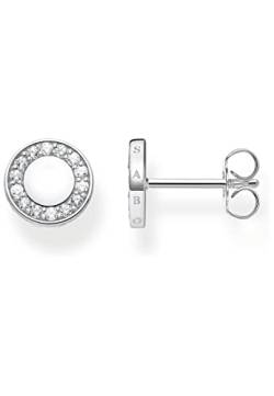 Thomas Sabo Damen Ohrstecker Kreis in der Farbe Silber aus 925 Sterlingsilber mit Zirkonia, Größe: 8,5x8,5mm, H2061-051-14 von THOMAS SABO