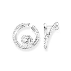 Thomas Sabo Damen Ohrstecker Welle in der Farbe Silber aus 925 Sterlingsilber mit Zirkonia, Größe: 24x24mm, H2227-051-14 von THOMAS SABO