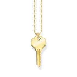 Thomas Sabo Kette Schlüssel aus 925er Sterlingsilber 750er Gelbgold-Vergoldung, Länge: 40cm - 45cm, KE2129-413-39-L45V von THOMAS SABO