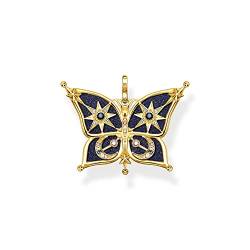 Thomas Sabo Sabo Anhänger Schmetterling Stern und Mond aus 925 Sterlingsilber 750er Gelbgold-Vergoldung, Maße: 2,4cm x 3cm, PE929-945-7 von THOMAS SABO