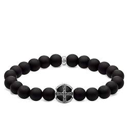 Thomas Sabo Unisex-Armband Kreuz schwarz 925 Sterlingsilber A1928-812-11-L19,5 von THOMAS SABO