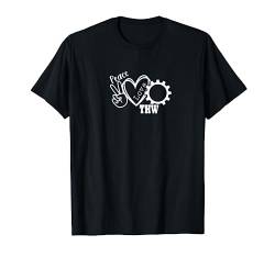 Peace Love THW - THW T-Shirt von THW Technische Motive Kleidung