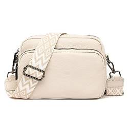 TIAASTAP Damen Handy Umhängetasche Echtes Leder Crossbody Bag Damen Handytasche zum Umhängen, Umhängetasche Damen Klein Moderne Taschen mit Breitem Schultergurt u 3 fächern von TIAASTAP