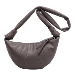 TIAASTAP klein Crossbody Bag für Damen PU Leder Halbmond Umhängetasche Stylish Bauchtasche Brusttasche Schultertasche mit Breiter Gurt Women's Shoulder Bag Halfmoon Bag Handtasche Hobo Bag von TIAASTAP