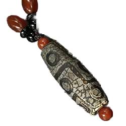 TIANHEY Retro Neunäugigen Natürliche Tibetischen Dzi Achate Perlen Diy Schmuck Stein Perlen Antike Achate Jade Anhänger Für Frauen Männlich von TIANHEY