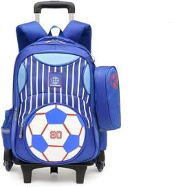 TIANHEY Robuste Universal-Trolley-Reisetasche für Grundschulen,Kindertrolley,Schulranzen mit 6 abnehmbaren,Wasserdichten Rädern und Reflektorstreifen,müheloses Treppensteigen,Tasche von TIANHEY