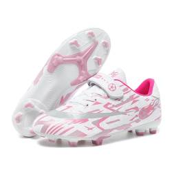 Naike Unisex-Child Tiempo Legend 9 Club Multi Ground Soccer Cleat Boys Girls Soccer Cleats Kids Outdoor/Indoor Football Trainning Shoes Athletic Turf Shoes（357-PINK-AG33） von TIANWAIKE