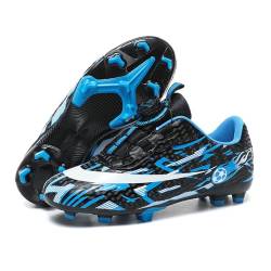 Naike Unisex-Child Tiempo Legend 9 Club Multi Ground Soccer Cleat Boys Girls Soccer Cleats Kids Outdoor/Indoor Football Trainning Shoes Athletic Turf Shoes（388-BLACK-AG30） von TIANWAIKE