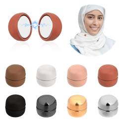 TIESOME 8 Pairs Beidseitig Hijab Magnet Stark,runden Hijab Magnetische Pins Hijab Brosche Magnetischer Hijab Clip Magnetbroschen für Hijabs Pullover Bluse Cardigan Kleider Schal (Farbe 1) von TIESOME