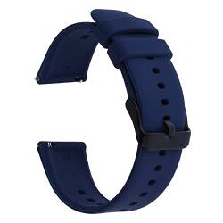 TIESOME Ersatz Uhrenarmbänder Silikon, Uhrenarmband mit Schnellverschluss Ersatzbänder Watch Straps, Uhren Zubehör Uhrenarmbänder Watch Band (22mm, Blau) von TIESOME