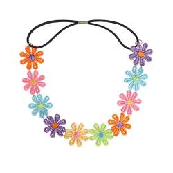 TIESOME Gänsenblümchen Haarschmuck Damen, Blumen Haarband Gänsenblümchen Stirnband Haarreif Blumenkranz Haarring Haarnadel, für Strand Hochzeit Reise Karneval Party Kopfschmuck （1 Stück） von TIESOME