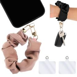 TIESOME Schlüsselanhänger mit Haarband für Damen, 2 Stück Handy Autoschlüsselanhänger Schlüsselbund Schlüsselband kurz Armband für Schlüssel von TIESOME