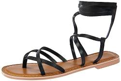 TILDEN Damen Flat Sandal, Schwarz, 36 EU von TILDEN