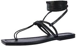 TILDEN Damen Flat Sandal, Schwarz, 40 EU von TILDEN