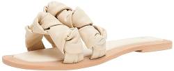 TILDEN Damen Leder Flat Sandal, Cremefarben, 37 EU von TILDEN