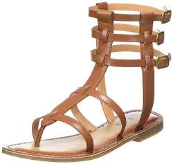 TILDEN Damen Leder Flat Sandal, Kamel, 36 EU von TILDEN