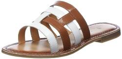 TILDEN Damen Ledersandalen Flat Sandal, Kamel Mehrfarbig, 37 EU von TILDEN