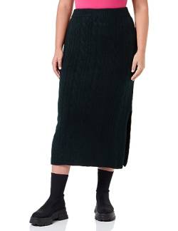 TILDEN Damen Strick Midirock Skirt, Dunkelgrün, XL/2XL von TILDEN