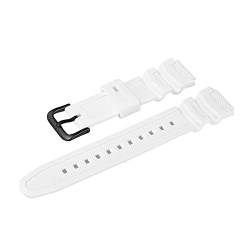 TILEZE Armband Gürtel Uhrenzubehör Uhrenarmbänder Harzband for Modell AE-1200/1000W-1300WH/W-216H-F-108WH/SGW500 (Color : White, Size : 18mm) von TILEZE