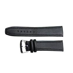 TILEZE Leder Uhrenband 18 mm 20 mm 22 mm 24mm Uhrenband Armbänder Edelstahl -Schnallen Armband Accessoires (Color : Black, Size : 12mm) von TILEZE
