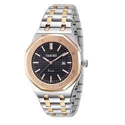 TIME100 Armbanduhr für Herren, analoges Quarzwerk, Klassische Business-Herren-Armbanduhr, Edelstahlverkleidung, wasserdichte Herren-Armbanduhren von TIME100