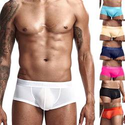 Boxershort Herren 7 Pack Badehose Transparent Seide Boxershorts Herren Sexy Herren Unterwäsche Skinny Unterhose Männer Sexy Bequeme Unterwäsche Unterwäsche Männer Sexy Retro Shorts Herren Unterwäsche von TIMELYE