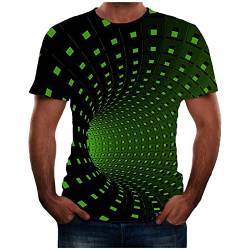 Herren 3D Druck T-Shirt, Unisex Sommer Mode Beiläufige Grafik Rundhals Kurzarm Shirt Wabe Persönlichkeit gedruckt Kurzarm Tops Lustig Kurzen Ärmeln Oberteil Weich Bequem Top Bluse Streetwear von TIMELYE