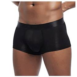 TIMELYE Cycling Slips Herren Herren Boxershorts Eisseide Herrenslip Boxershorts Herren Soft Satin Boxershorts Herren Locker Eisseide Unterwäsche Herren Sexy Herren-Slips von TIMELYE