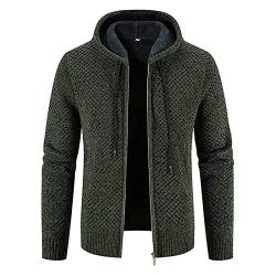 TIMELYE Herren Strickjacke Cardigan Strickjacke Cardigan Cardigan Herrenjacke Sweater Männer Grobstrick Pullover mit Stehkragen von TIMELYE