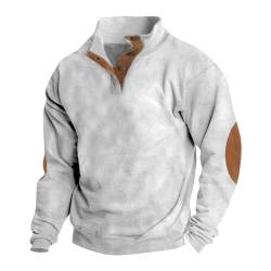 TIMELYE Sweatshirt Herren Outdoor Pullover Herren Ohne Kapuze Pullover in übergrößen Warm Vintage Sweatpullover für Männer Pulli Sweater Winter Langarmshirt Jacke von TIMELYE