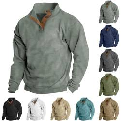 TIMELYE Sweatshirt Herren Outdoor Pullover Herren Ohne Kapuze Pullover in übergrößen Warm Vintage Sweatpullover für Männer Pulli Sweater Winter Langarmshirt Jacke von TIMELYE