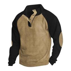 TIMELYE Sweatshirt Herren Outdoor Pullover Herren Ohne Kapuze Pullover in übergrößen Warm Vintage Sweatpullover für Männer Pulli Sweater Winter Langarmshirt Jacke von TIMELYE