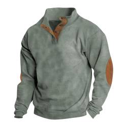 TIMELYE Sweatshirt Herren Outdoor Pullover Herren Ohne Kapuze Pullover in übergrößen Warm Vintage Sweatpullover für Männer Pulli Sweater Winter Langarmshirt Jacke von TIMELYE