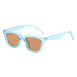 Mode Brillen für Damen Herren Polarisierte Sonnenbrille mit Großem Brille Rechteckig Sportsonnenbrille Fahrerbrille Unisex Groß Vintage Sunglasses Retro Outdoor Übergroß Sonnenbrillen (Blue, One Size) von TIMIYUYU