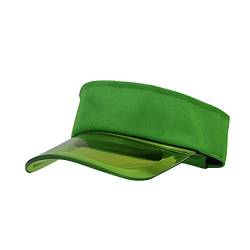 Sommer Unisex Visor Cap Damenvisor Strandvisor Sunvisor Schirmmütze Sonnenschild Pferdeschwanz Cap Unisex Sonnenhut Sonnenschild für Reisen Radsport Golf Sport Tennis Laufen Joggen (Grün, One Size) von TIMIYUYU