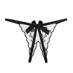 TIMIYUYU Damen Ouvert Slip Strings Tanga Erotische Damen Höschen Sexy Unterhosen Dessous Offener Schritt Spitze Reizvoller Niedrige Taille Erotik Panties Unterwäsche von TIMIYUYU