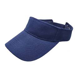 Unisex Visor Cap Sonnenhut Tenniskappe mit Sonnenblende Baseballmütze Einstellbar Visor Sommer für Damen Herren Schirmmütze Baseball Kappe Sommerhut Sonnenvisor Damenvisor Hat (y4-Navy, One Size) von TIMIYUYU