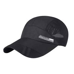 Herren Baseball Cap Sommerhut Sportliche Mesh Baseballmütze Outdoor Sport UV Schutz schnell trocknend, leicht, verstellbar Atmungsaktiv Mesh-Kappe Sonnenhut für Radfahren Laufen Reisen Camping von TINAYAUE