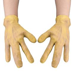 TINAYAUE Alien Handschuhe Grüne unregelmäßige Alien Handschuhe Erschreckend Zombie-Handschuhe Weich Monster Handschuhe Rollenspiel Zubehör für Halloween Karneval Cosplay Maskerade Bar von TINAYAUE
