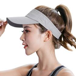 TINAYAUE Sport Visor Cap sonnenschild Kappe Damen Herren Einstellbar Tennis Cap Bandana Cap Faltbar Sommerhut Schildmütze Sonnenschutz Hut Visoren Herren Für Outdoor Golf Tennis Laufen Wandern von TINAYAUE