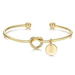 TINGN Armband Damen Mädchen, 14K Vergoldet Armbänder Z Buchsstaben Damen Armband Gold Personalisiert Set Schmuck Personalisierte Jugendweihe Geschenke für Frauen Mädchen Nichte Enkelin Tochter von TINGN