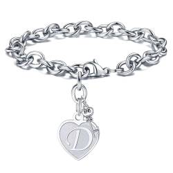 TINGN Charm Armbänder für Mädchen - Buchstabe D Initial Armband Expandable Charm Armband Schmuck Geschenke für Mädchen Geburtstag, Teenager Mädchen Geschenke Initial Armband Schmuck von TINGN