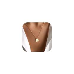 TINGN Gold Kette mit Buchstaben Frauen - Vergoldet Initialen Halskette Damen Gold Namenskette Anhänger Kette mit S Buchstaben Kette Modeschmuck Buchstabenkette Frauen Teenager Mädchen Geschenke von TINGN