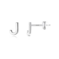 TINGN Ohrstecker Ohrringe Silber 925 Mädchen Damen, Initial J Kleine Ohrstecker Silber Ohrschmuck für Tochter Kind Geburtstagsgeschenk für Enkelin Nichte Kinder von TINGN