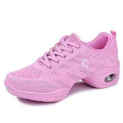 TINRYMX Tanzsneaker Damen für Sport atmungsaktiv Schnürschuhe Walking Jazz Hipr Hop Trainings Schuh Sneaker,41 EU von TINRYMX