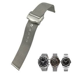 TINTAG Für Omega 007 Seamster 300 Silber Metall gewebt Uhrenarmband 316L Edelstahl Armbänder 20mm, 20 mm, Achat von TINTAG