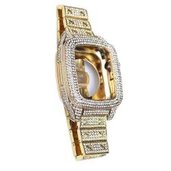 TINTAG Luxuriöses Diamant-Uhrenarmband und Uhrengehäuse, für iWatch 8/7 Serie, Lady Watch Refit Mod Kit, Diamant-Modifikationsset, für Apple Watch 45 mm, 45 mm, Achat von TINTAG